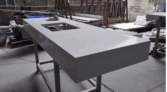 White Quartz Stone Countertop Kitchen Bar Top thumbnail 2
