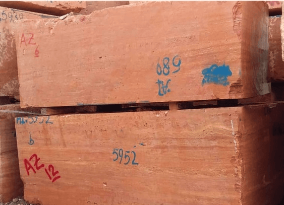 Red Color Travertine Blocks (T104)  Product thumbnail 3