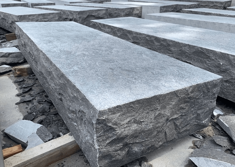 China Blue Limestone Blocks Steps, Bluestone Treads